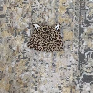 Leopard Print Kids Hat with Ears